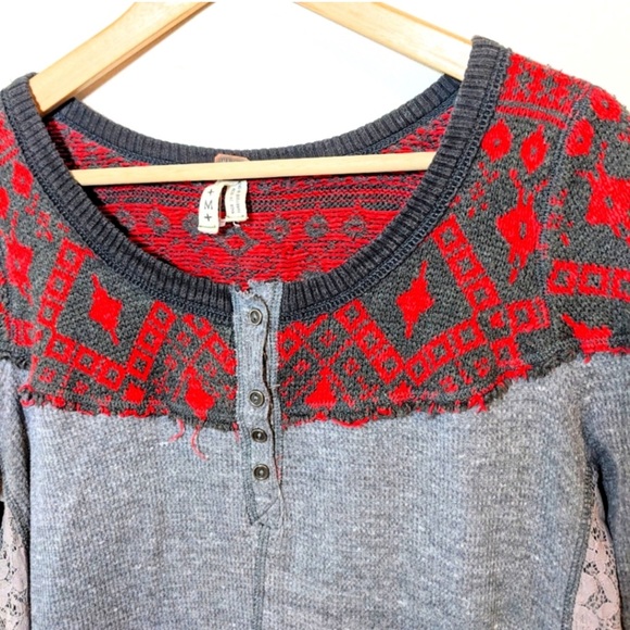 Free People Waffle Pullover Top - Picture 5 of 11